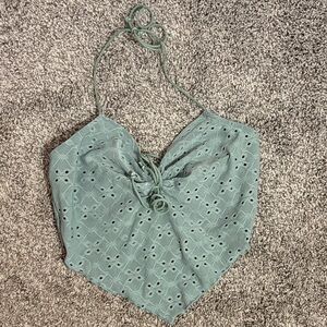 SHEIN Sage Green Eyelet Camisole